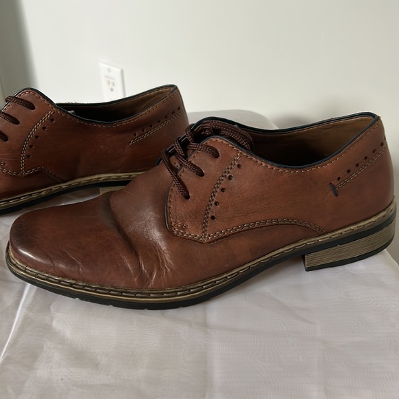 REIKER Men’s Business Shoes. Cognac SOFT leather, slight lift, fine stitching. - Picture 3 of 5